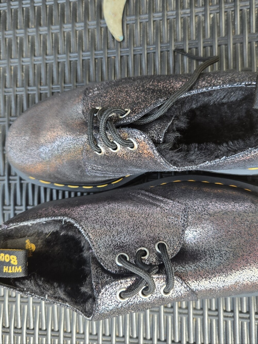 NEW! Dr Martens Platform 1461 3 Eye Metallic Oxfords Womens Size 8 - Picture 15 of 16